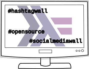 A locally-hosted hashtag media wall scraping tweets from Twitter using a Haskell-based webserver